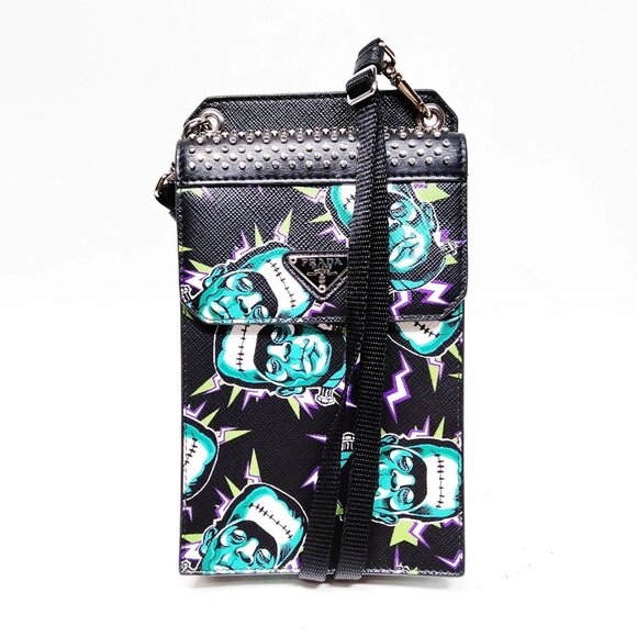 Authentic Prada Frankenstein Sacoche Black Leather Crossbody mon585-111025 - Picture 1 of 16